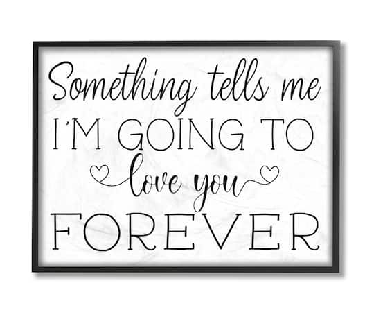 Stupell Industries Love You Forever Quote Wall Art in Frame